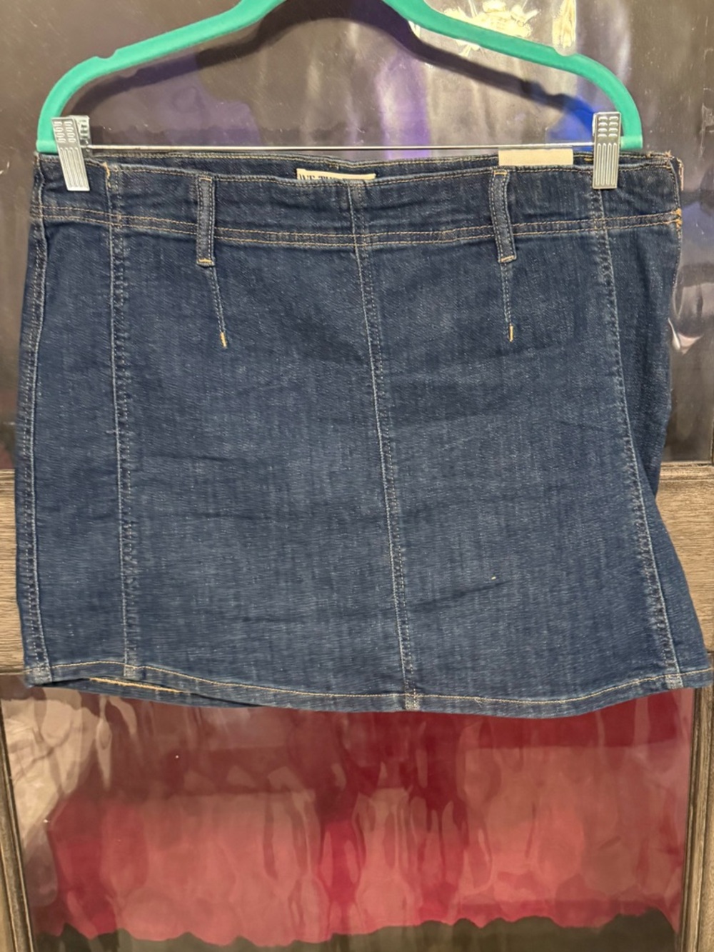 Free People We The Free Daylight Denim Mini Skirt - in Helix Dark Blue size 33